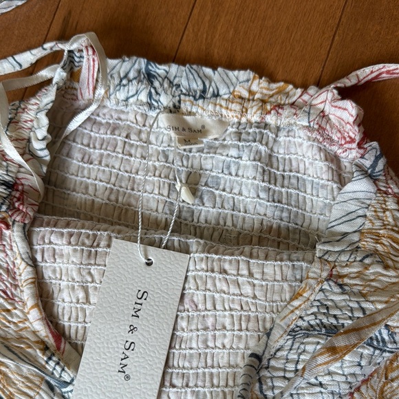 NWT Sim & Sam Maxi Dress with Leaf Print in Medium - Picture 4 of 8